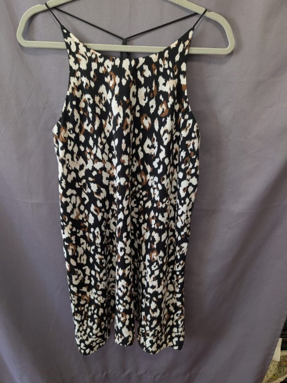 Evely Blu Large Leopard Print Slip Dress